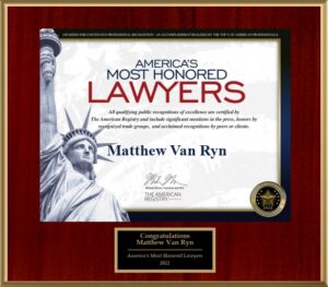 America's Best Lawyers Award Plaque, Syracuse Business Lawyer Award